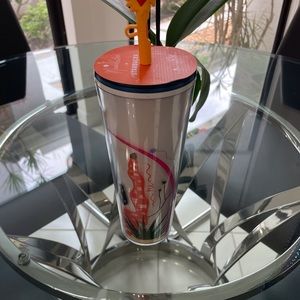 Venti Starbuck cup with straw topper